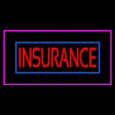 Red Insurance Blue And Pink Border Handmade Art Neon Sign