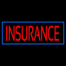 Red Insurance Blue Border Handmade Art Neon Sign