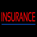 Red Insurance Blue Line Handmade Art Neon Sign