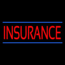 Red Insurance Blue Lines Handmade Art Neon Sign