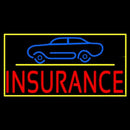 Red Insurance Car Logo With Yellow Border Handmade Art Neon Sign