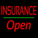 Red Insurance Open Green Line Handmade Art Neon Sign