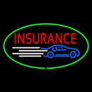 Red Insurance Oval Green Handmade Art Neon Sign
