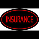 Red Insurance Oval Red Handmade Art Neon Sign