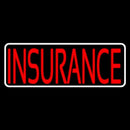 Red Insurance White Border Handmade Art Neon Sign