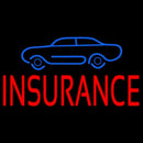 Red Insurance With Blue Car Handmade Art Neon Sign