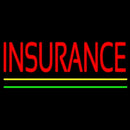 Red Insurance Yellow Green Lines Handmade Art Neon Sign