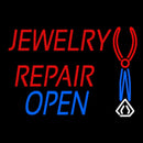 Red Jewelry Repair Blue Open Block Handmade Art Neon Sign