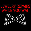 Red Jewelry Repairs While You Wait Logo Handmade Art Neon Sign