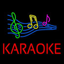 Red Karaoke Block Handmade Art Neon Sign