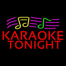 Red Karaoke Night Block Handmade Art Neon Sign
