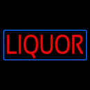 Red Liquor Blue Border Handmade Art Neon Sign