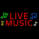 Red Live Music 1 Handmade Art Neon Sign