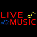Red Live Music Block 1 Handmade Art Neon Sign