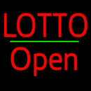Red Lotto Green Line Open Handmade Art Neon Sign