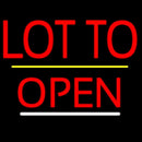 Red Lotto Yellow Line Open Handmade Art Neon Sign