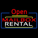 Red Mailbox Blue Rental Open 4 Handmade Art Neon Sign