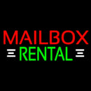Red Mailbox Rental With White Line 1 Handmade Art Neon Sign