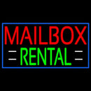 Red Mailbox Rental With White Line 2 Handmade Art Neon Sign