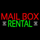 Red Mailbox Rental With White Line Handmade Art Neon Sign