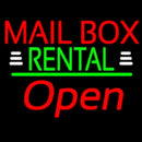 Red Mailbox Rental With White Line Open 2 Handmade Art Neon Sign