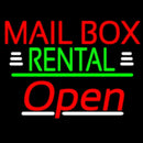 Red Mailbox Rental With White Line Open 3 Handmade Art Neon Sign