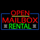 Red Mailbox Rental With White Line Open 4 Handmade Art Neon Sign
