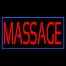 Red Massage Blue Border Handmade Art Neon Sign