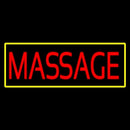 Red Massage Yellow Border Handmade Art Neon Sign