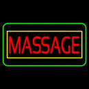 Red Massage Yellow Green Border Handmade Art Neon Sign