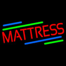 Red Mattress Green Blue Line Handmade Art Neon Sign