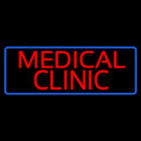 Red Medical Clinic Blue Border Handmade Art Neon Sign