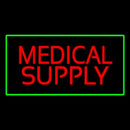 Red Medical Supply Green Border Handmade Art Neon Sign