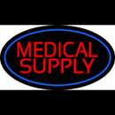 Red Medical Supply Oval Blue Handmade Art Neon Sign