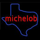 Red Michelob Texas Beer Sign Handmade Art Neon Sign