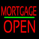 Red Mortgage Block Open Green Line Handmade Art Neon Sign