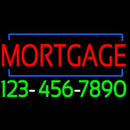 Red Mortgage With Phone Number Handmade Art Neon Sign