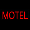Red Motel With Blue Border Handmade Art Neon Sign