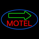 Red Motel With Green Arrow Handmade Art Neon Sign