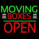 Red Moving Boxes Block Green Line With Open 1 Handmade Art Neon Sign