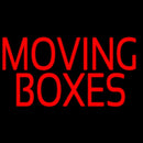 Red Moving Boxes Block Handmade Art Neon Sign