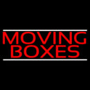 Red Moving Boxes Handmade Art Neon Sign