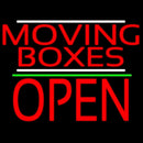 Red Moving Boxes Open 1 Handmade Art Neon Sign