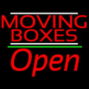 Red Moving Boxes Open 2 Handmade Art Neon Sign