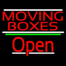 Red Moving Boxes Open 3 Handmade Art Neon Sign