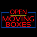 Red Moving Boxes Open 4 Handmade Art Neon Sign