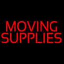Red Moving Supplies Block Handmade Art Neon Sign