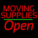 Red Moving Supplies Open Green Line 1 Handmade Art Neon Sign