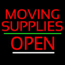 Red Moving Supplies Open Green Line 3 Handmade Art Neon Sign