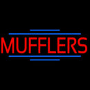 Red Mufflers Blue Double Lines Handmade Art Neon Sign